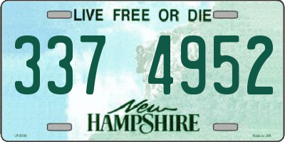 NH license plate 3374952