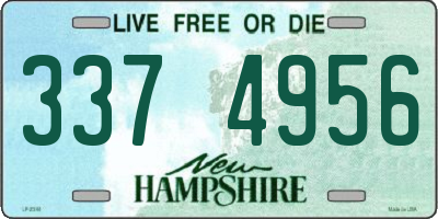 NH license plate 3374956