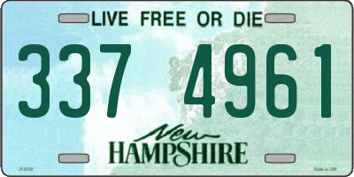 NH license plate 3374961