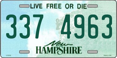 NH license plate 3374963