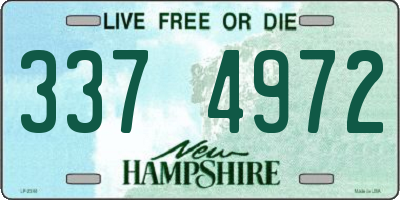 NH license plate 3374972