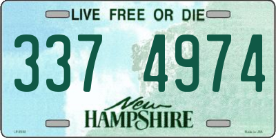 NH license plate 3374974