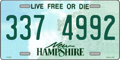 NH license plate 3374992