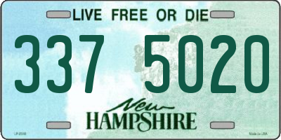 NH license plate 3375020
