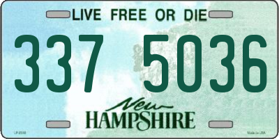 NH license plate 3375036