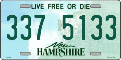 NH license plate 3375133