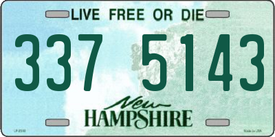 NH license plate 3375143