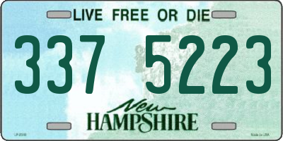 NH license plate 3375223