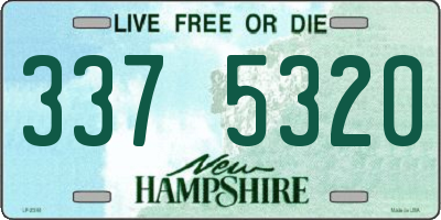 NH license plate 3375320