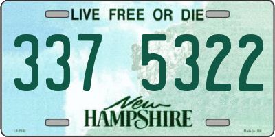 NH license plate 3375322
