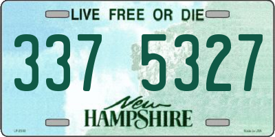 NH license plate 3375327