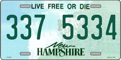 NH license plate 3375334