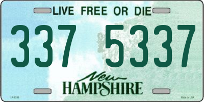 NH license plate 3375337