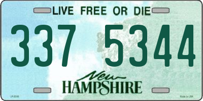 NH license plate 3375344