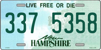NH license plate 3375358