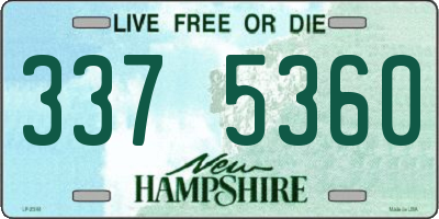 NH license plate 3375360