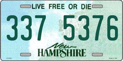 NH license plate 3375376