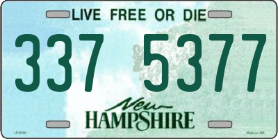 NH license plate 3375377