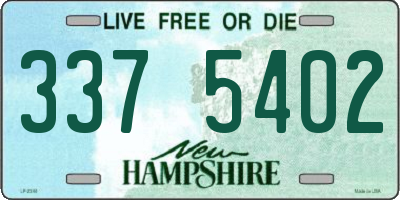 NH license plate 3375402