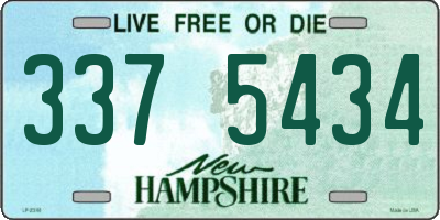 NH license plate 3375434