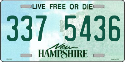 NH license plate 3375436