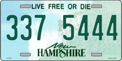 NH license plate 3375444