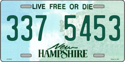 NH license plate 3375453