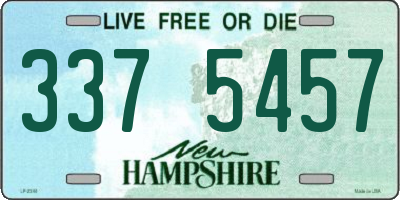 NH license plate 3375457