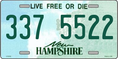 NH license plate 3375522