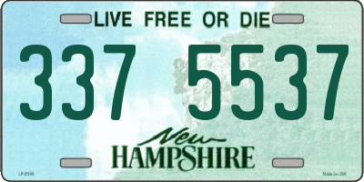 NH license plate 3375537