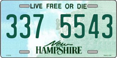 NH license plate 3375543