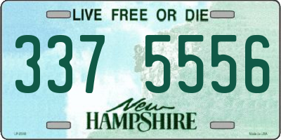NH license plate 3375556