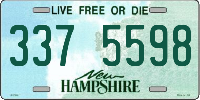 NH license plate 3375598