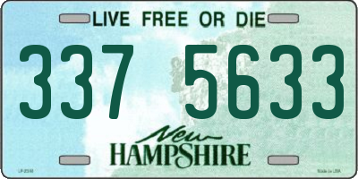 NH license plate 3375633