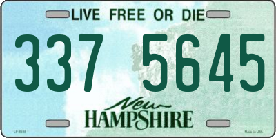 NH license plate 3375645