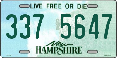 NH license plate 3375647