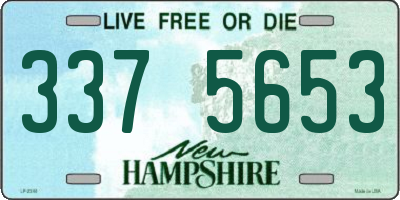 NH license plate 3375653