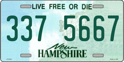 NH license plate 3375667