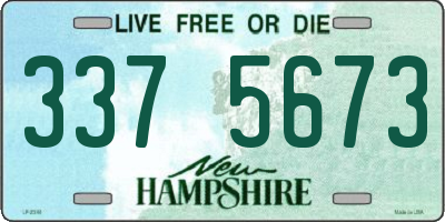 NH license plate 3375673