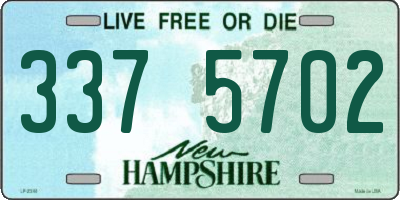 NH license plate 3375702