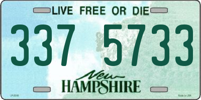 NH license plate 3375733