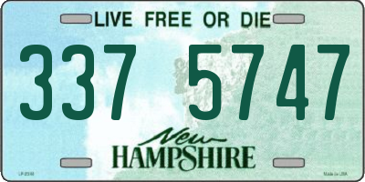 NH license plate 3375747