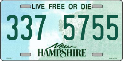 NH license plate 3375755