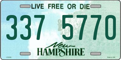 NH license plate 3375770