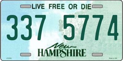 NH license plate 3375774