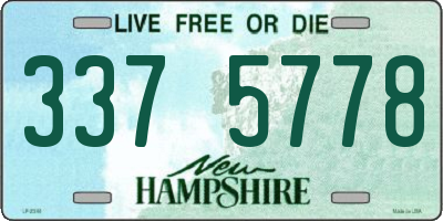 NH license plate 3375778