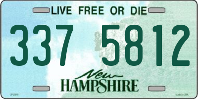NH license plate 3375812