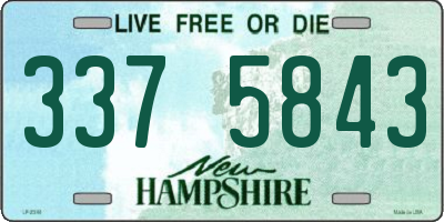 NH license plate 3375843
