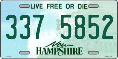 NH license plate 3375852