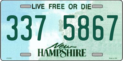 NH license plate 3375867